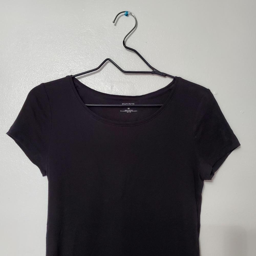 Womens Short Sleeve Slim Fit Crew Tee Size Medium By Madison